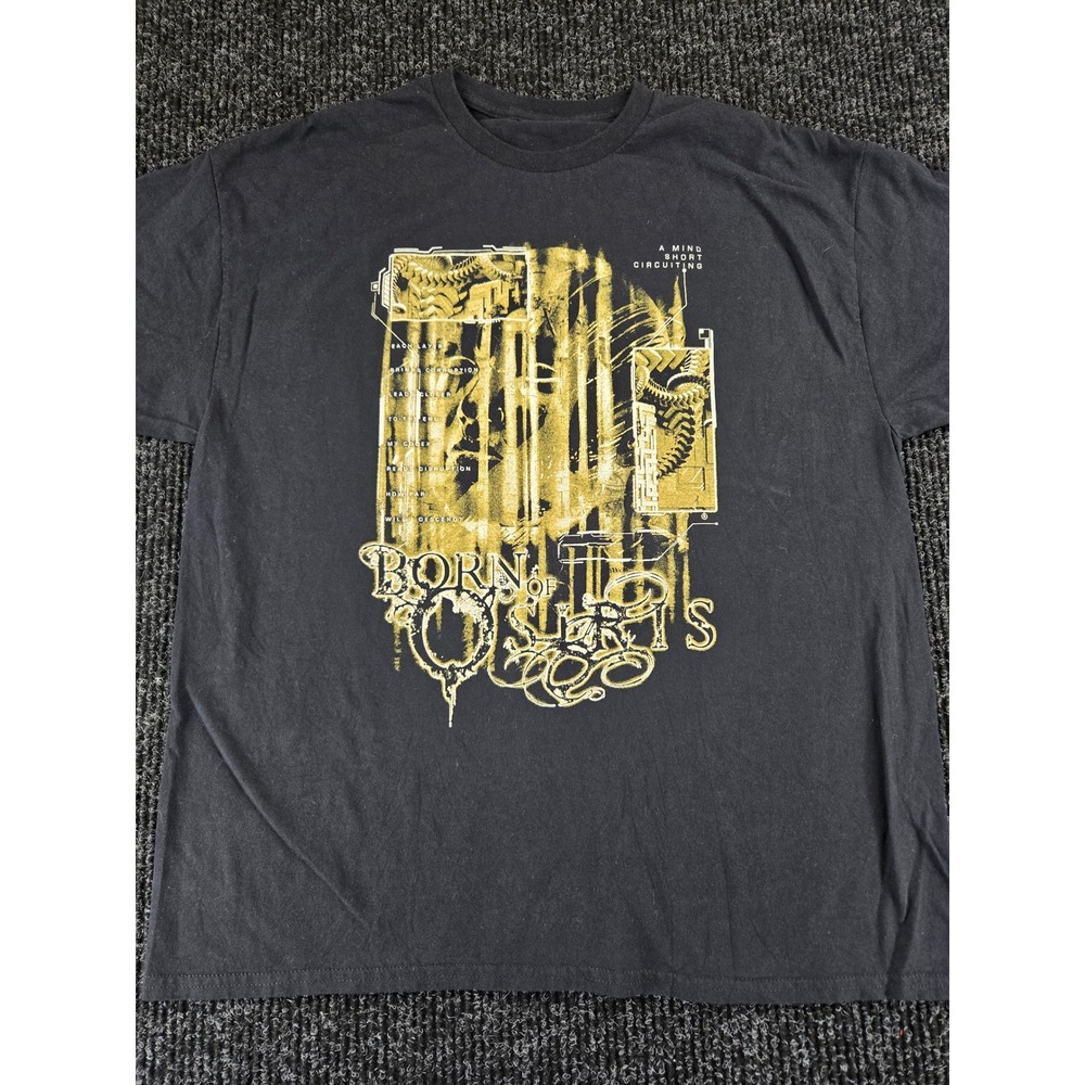 Born of Osiris Band Graphic Tee Black Gold Short Sleeve T-Shirt Mens XL